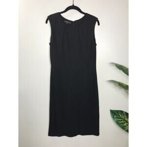Lafayette 148 Women's S Business Dress Black Simple Sleeveless Zip-Up Capsule